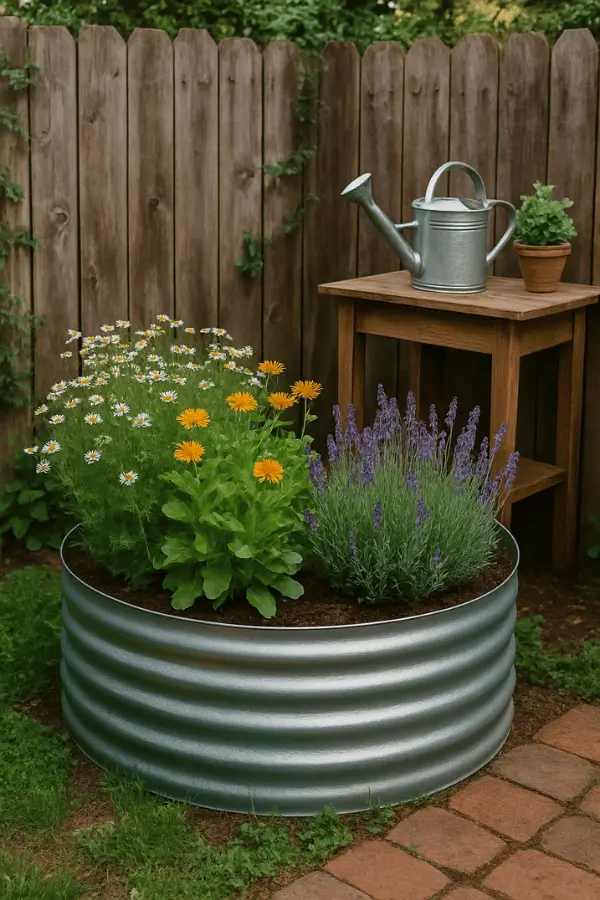 galvanized metal raised garden bed Different styles of raised gardening beds for patios and backyards.