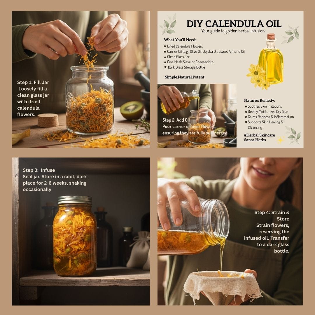 calendula for skin healing step by step calendula oil recipe