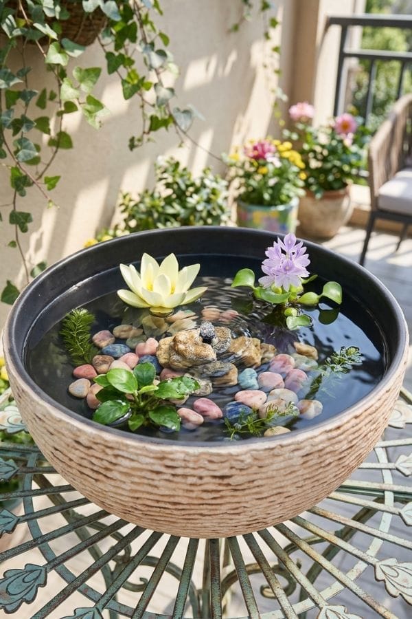 container-fountain small, tabletop container water fountain with solar pump