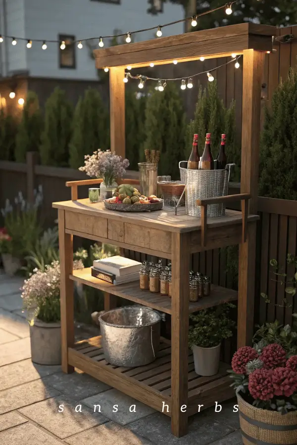potting table decor