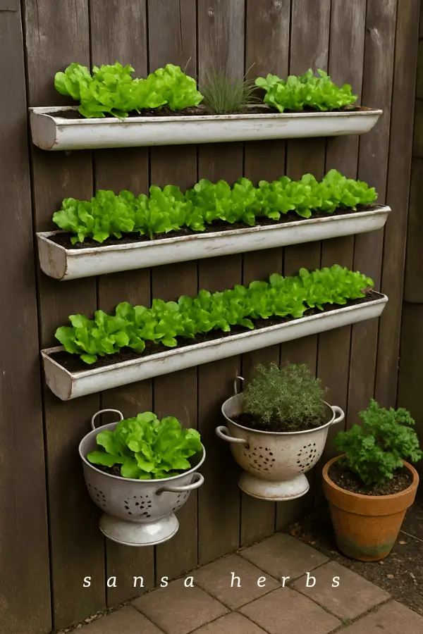 galvanized drains repurposed as planters